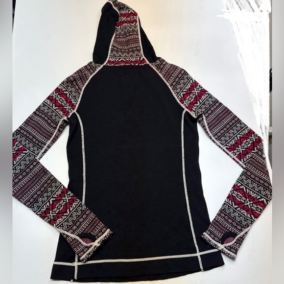 Telluride 100% Merino Wool Women’s Small Base Layer Pullover Hooded Sweatshirt - Picture 2 of 6